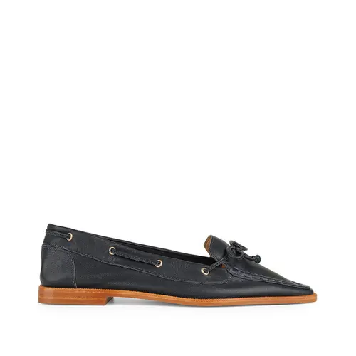 Mocassim Paris Couro Marinho