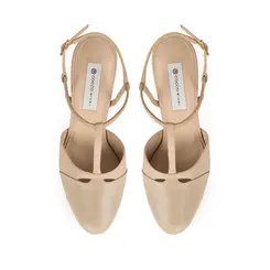 Plataforma Maite Couro Nude