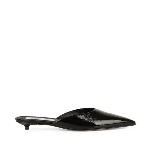 Mule Capri Couro Preto