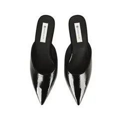 Mule Capri Couro Preto