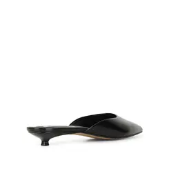 Mule Capri Couro Preto