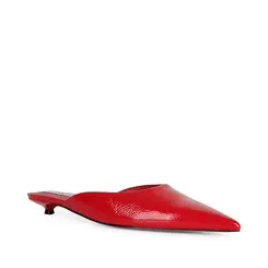 Mule Capri Couro Vermelho