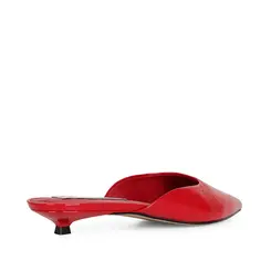 Mule Capri Couro Vermelho