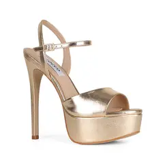 Sandalia Malu Couro Ouro