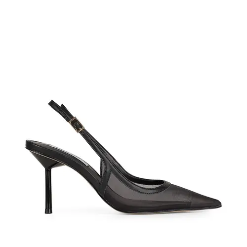 Scarpin Erika Tela Preta