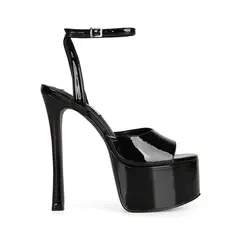 Sandalia Plataforma Venus Verniz Preto