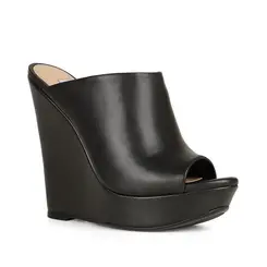 Sandalia Anabela Candy Couro Preto