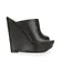 Sandalia Anabela Candy Couro Preto