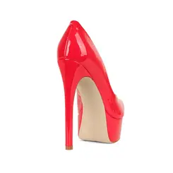Peep Toe Deisi Verniz Vermelho Pronta Entrega