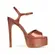Sandalia Plataforma Nora Verniz Bronze