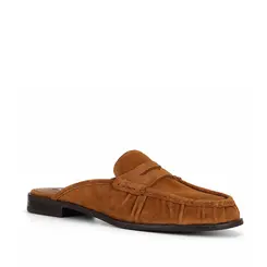 Mule Milano Couro Amendoa