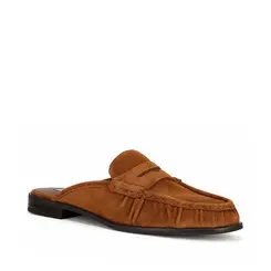 Mule Milano Couro Amendoa