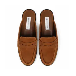 Mule Milano Couro Amendoa
