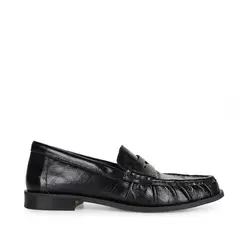 Mocassim Martina Couro Preto