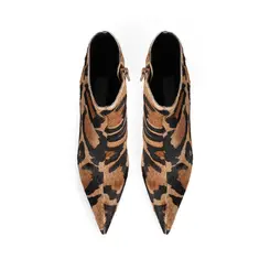 Bota Kendal Couro Pelo Leopardo