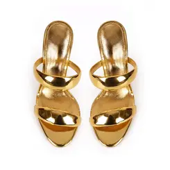 Mule Antonela Metalico Ouro