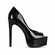 Peep Toe Bailey Couro Preto