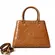 Bolsa de Couro Estampa Avestruz The Aurora Bag Camel