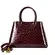 Bolsa de Couro Estampa Avestruz The Aurora Bag Rubi
