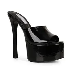 Sandalia Plataforma Debbie Verniz Preto