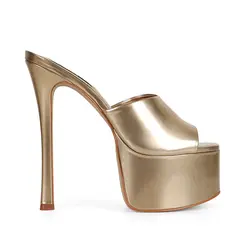 Sandalia Plataforma Debbie Ouro