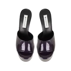 Sandalia Plataforma Debbie Perolizado Roxo