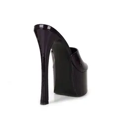 Sandalia Plataforma Debbie Perolizado Roxo