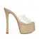 Sandalia Plataforma Debbie Vinil Transparente Ouro