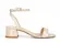 Sandalia Nina Couro Avestruz Off White