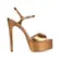 Sandalia Plataforma Nora Metalizado Bronze by Michele Backes