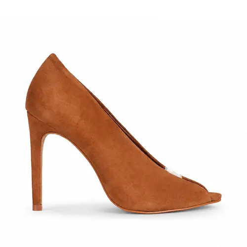 Scarpin Raven Couro Conhaque