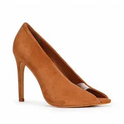 Scarpin Raven Couro Conhaque