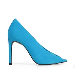 Scarpin Raven Couro Azul