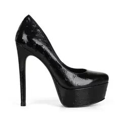 Plataforma Tiffany Avestruz Preto