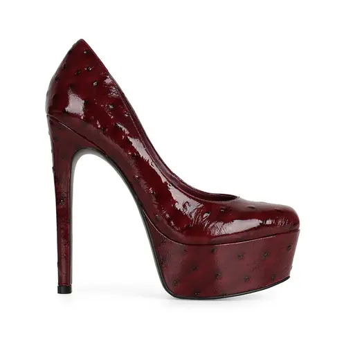 Plataforma Tiffany Avestruz Rubi