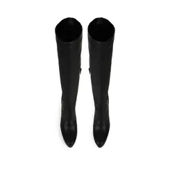 Bota Eloah Cano Longo Couro Preto