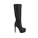 Bota Eloah Cano Longo Couro Preto