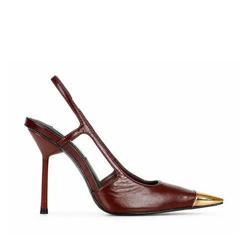 Scarpin Nancy Couro Marrom