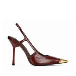 Scarpin Nancy Couro Marrom