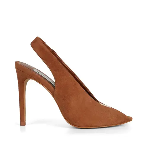 Peep Toe Alessia Couro Conhaque