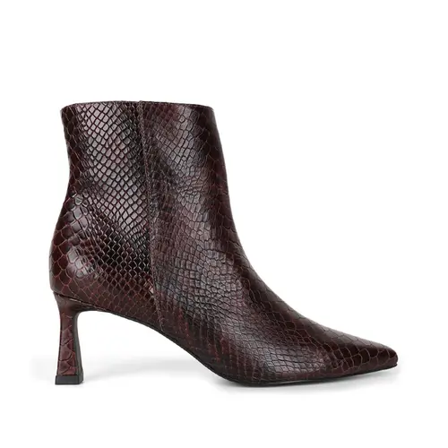 Bota Marcela Couro Snake Marrom