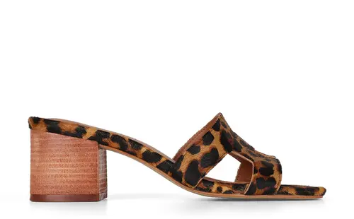 Sandalia Jane Couro Leopardo