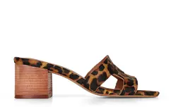 Sandalia Jane Couro Leopardo
