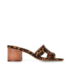 Sandalia Jane Couro Leopardo