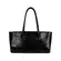 Bolsa de Couro Estampa Avestruz Bellagio Preto