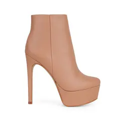 Bota Plataforma Eloah Couro Nude
