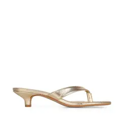 Mule Tayla Couro Ouro