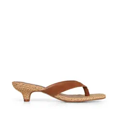Mule Tayla Couro Conhaque