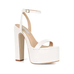 Sandalia Plataforma Darla Verniz Branco