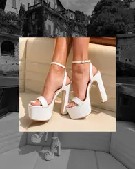 Sandalia Plataforma Darla Verniz Branco